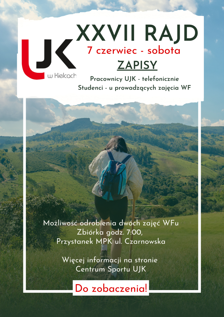plakat zapowiadający rajd
